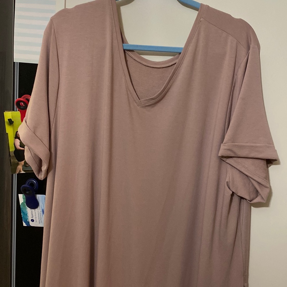 NWOT Pure J Jill Plus Size 3X  Pink Affinity V Back Maxi Dress